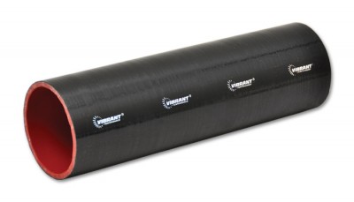 4 Ply Silicone Sleeve, 2.75" I.D. x 12" long - Black