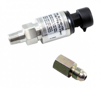 150 PSIg Stainless Sensor Kit. Stainless Steel Sensor Body. 1/8" NPT Male Thread. Includes: 150 PSIg Stainless Sensor, Connector, Pins & 1/8" NPT to -4 Adapter