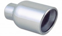 4" Round Stainless Steel Tip (Double Wall, Angle Cut)