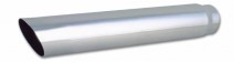 4" Round Stainless Steel Tip (Single Wall, Angle Cut) - 2.5" inlet, 20" long