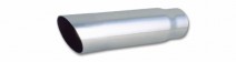 3" Round Stainless Steel Tip (Single Wall, Angle Cut) - 2.25" inlet, 11" long