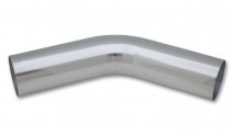 1.5" O.D. Aluminum 45 Degree Bend - Polished