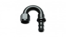 Push-On 180 Degree Hose End Elbow Fitting- Hose Size: -4AN 