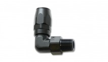 Male NPT 90 Degree Hose End Fitting-  Hose Size: -6AN-  Pipe Thread:  3/8 NPT  