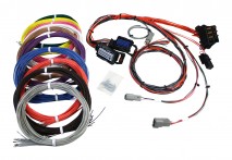Infinity-8/10/12 & 812(PN: 30-7101, 30-7100, 30-7102, 30-7111) Harness. Pre-wired power, grounds, power relay, fuse box, dual widebands & AEMnet. 100 x 96" terminated wires for population. 12 small Pins.