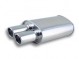 STREETPOWER Oval Muffler w/ Dual 3.5" Round Angle Cut Tips (3" inlet)