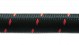 10ft Roll of Black Red Nylon Braided Flex Hose- AN Size: -6- Hose ID: 0.34"-   