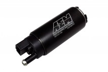 320lph High Flow In-Tank Fuel Pump (Offset Inlet, Inline) . 320lph@43psi. Includes Fuel Pump, installation instructions, wiring harness, pre filter, internal fuel hose & clamps, end cap and rubber buffer sleeve. Included hardware is not application specif